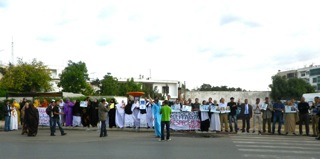 Manifestation de familles de détenus à Rabat (photo DR)