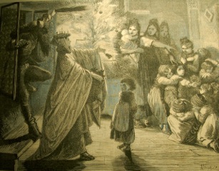 Christkindel et Hans Trapp (Alsace) demandant si les enfants ont été sages (photo Dahmane Soudani)