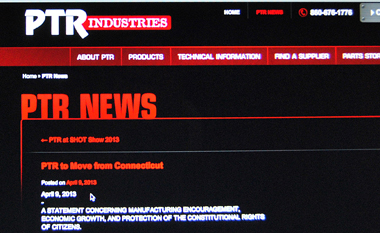 La menace de délocalisation de PTR industries diffusée récemment (cop. écran DR).