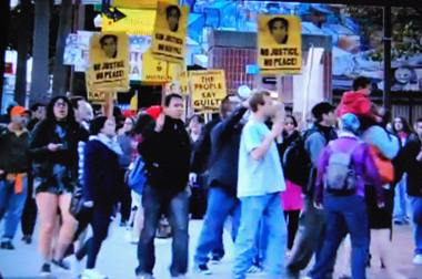 Des manifestations ont suivi le verdict de samedi (photo d’écran-Answer DR)