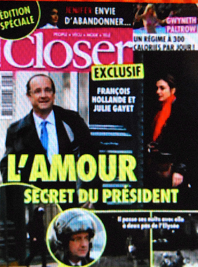 Les escapades nocturnes de Hollande font la "une" de Closer (photo DS)
