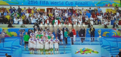 La sélection allemande : après l’effort, le temps est à la fête (photo d’écran)