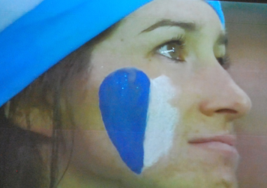 Des yeux brillants pour l’Argentine qui restera dans les cœurs (photo d’écran)