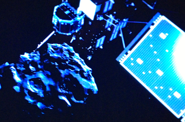 Dans quelques heures, Philae se posera sur la comète Tchouri (photo d’écran DR)