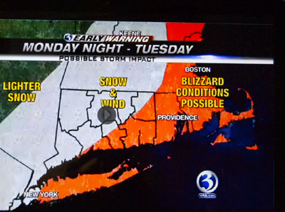 Alerte météo sur la Nouvelle-Angleterre (Ph. écran-DR)
