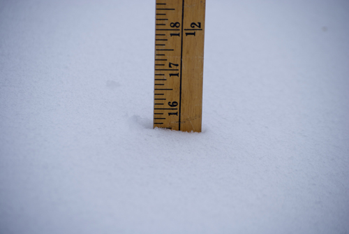 Épaisseur du manteau neigeux (photo DS)