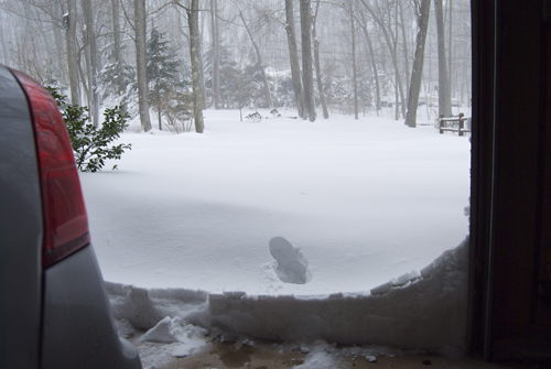 L'entrée du garage (photo DS)