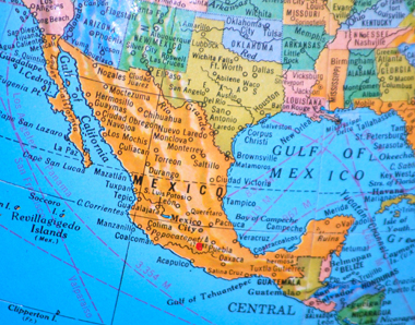 Le point rouge indique le lieu de disparition des étudiants (illustration Maghnord)