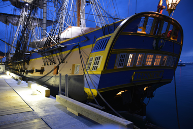L’Hermione hier soir (photo Dahmane Soudani)
