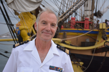 Le commandant de l’Hermione Yann Cariou (photo Dahmane Soudani)